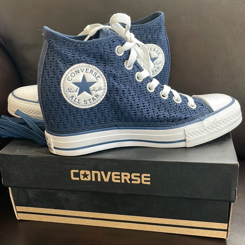 Converse Lux Hidden Wedge Sneakers in Navy “Dress Blues” - 7